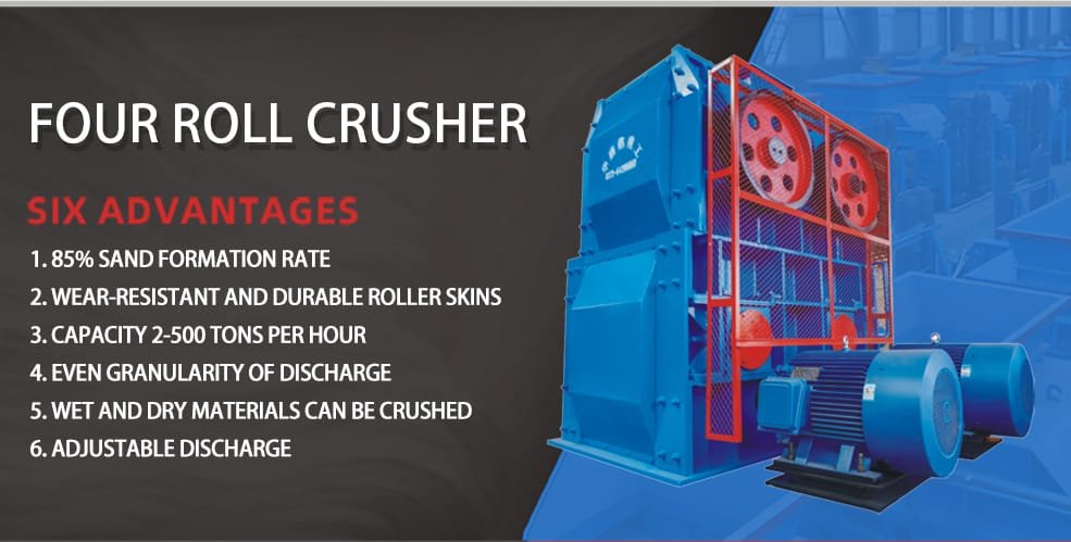 Four roller crusher